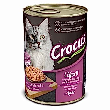 Crocus Yetişkin Kedi Ciğerli Yaş Mama 400g