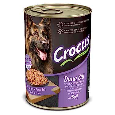 Crocus Yetişkin Köpek Dana Etli Yaş Mama 400g