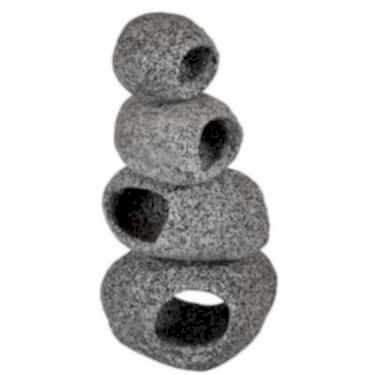 Dophin 4lü Yuva Akvaryum Dekoru Siyah Granit