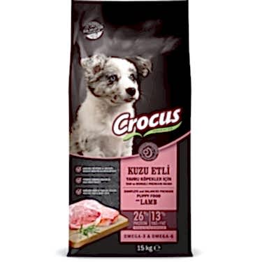 Crocus Kuzu Etli Pirinçli Yavru Köpek Maması 15 Kg