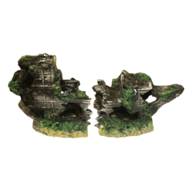 Dophin Batık Gemi S Boy 2 Parça Akvaryum Dekoru