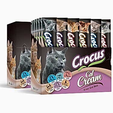 Crocus Multıpack60 6 Çeşit Krema Kedi Ödülü 900gr 60x15gr)