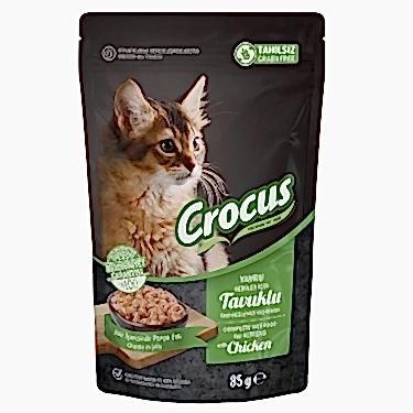 Crocus Tahılsız Yavru Kedi Tavuklu Pouch Jöleli Yaş Mama 85 G